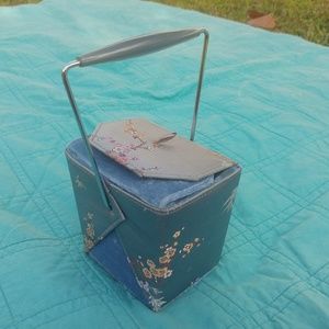 Yans NY Chinese take out purse light blue